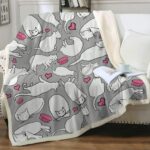 Cat Sherpa Blanket Animal Pattern Printing Double Layer Children - Image 7