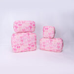 Printed Nylon Cosmetic Bag Travel Portable Storage