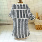 Pet Dog Cat Clothing Home Clothing Striped Cotton And Linen Pajamas - Image 7