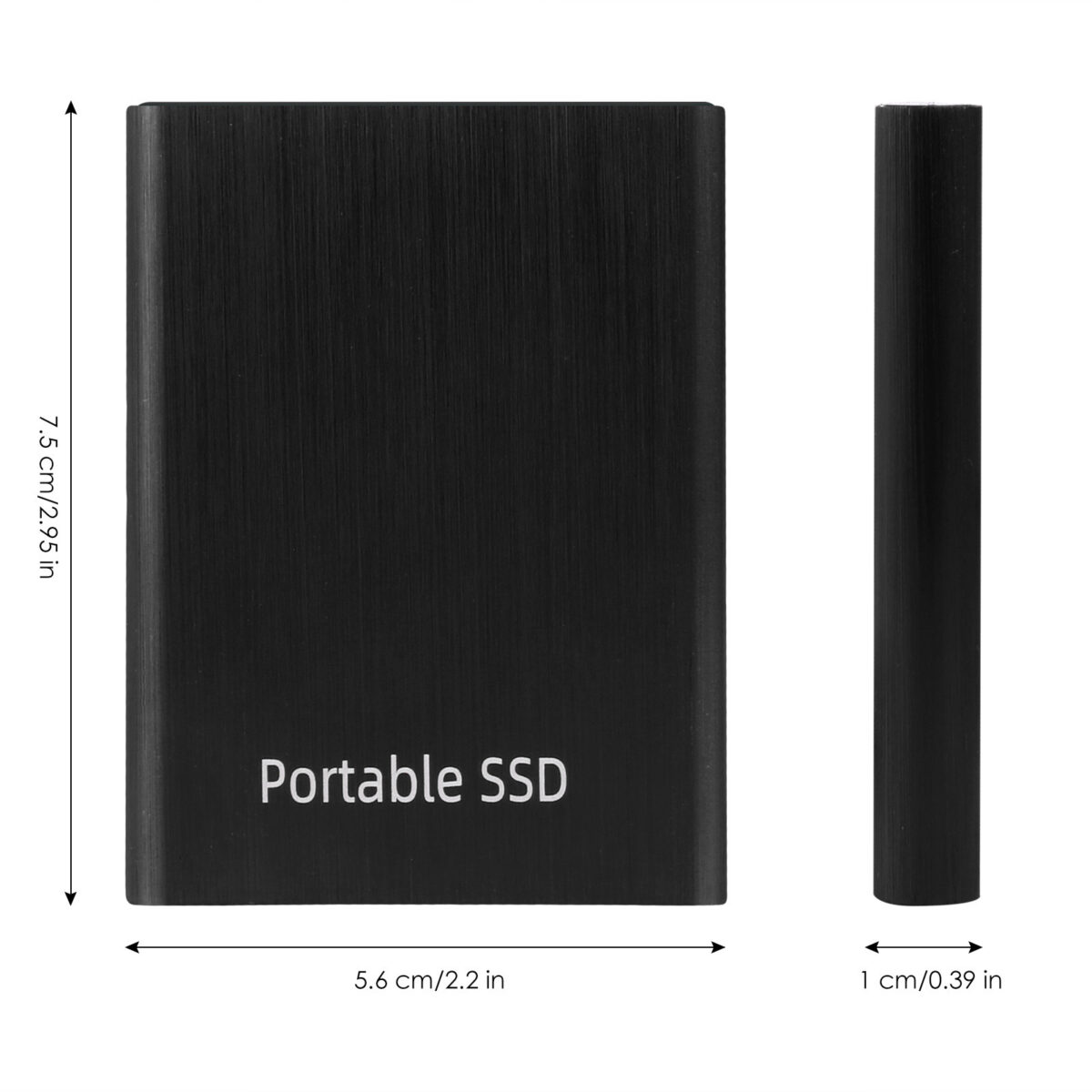 SSD Solid State Hard Drive Brush Pattern Portable Mobile Hard Drive - Image 4