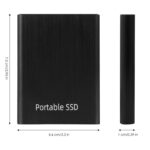 SSD Solid State Hard Drive Brush Pattern Portable Mobile Hard Drive - Image 4