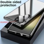 Magnetic King Phone Case Glossy Metal Magnetic HD Peep-proof Buckle Mirror Drop-resistant - Image 2