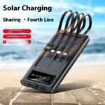 With Cable Four-wire Solar Energy Portable Battery For Mobile Phones - Image 4