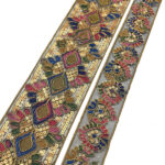 Retro Ethnic Sequin Lace Color Embroidery Gold Strand Rope Ribbon - Image 4