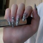 Dark Goth Wind Irregular Metal Wear Nail Sticker - Image 2