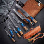 Damascus Restaurant Commercial Professional Kitchen Knife Set - Image 10