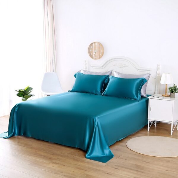 Silk Bed Sheet European Summer Solid Color Modern Minimalist