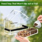 Acrylic Bird Cage Hummingbird Feeder Pet Supplies Transparent Wall-mounted Birds Feeder - Image 3