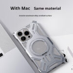Aluminum Alloy Phone Case Full-covered Magnetic Rotating Bracket - Image 4