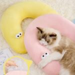 Cute Cat Eye Pillow Pet Neck Support Sleeping Pillow For All Seasons Cat And Dogs Supplies Pet Accessories Dog Kennel Cat House - Image 6