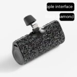 Diamond Pocket Capsule Emergency Power Bank Diamond-embedded Mini Lipstick Small Portable Power Source - Image 7