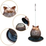Cat Shaped Bird Feeder Cat Shaped Vintage Handmade Outdoor Decor Villa Garden Decoration Hanging Bird Outdoor Feeder - Image 2