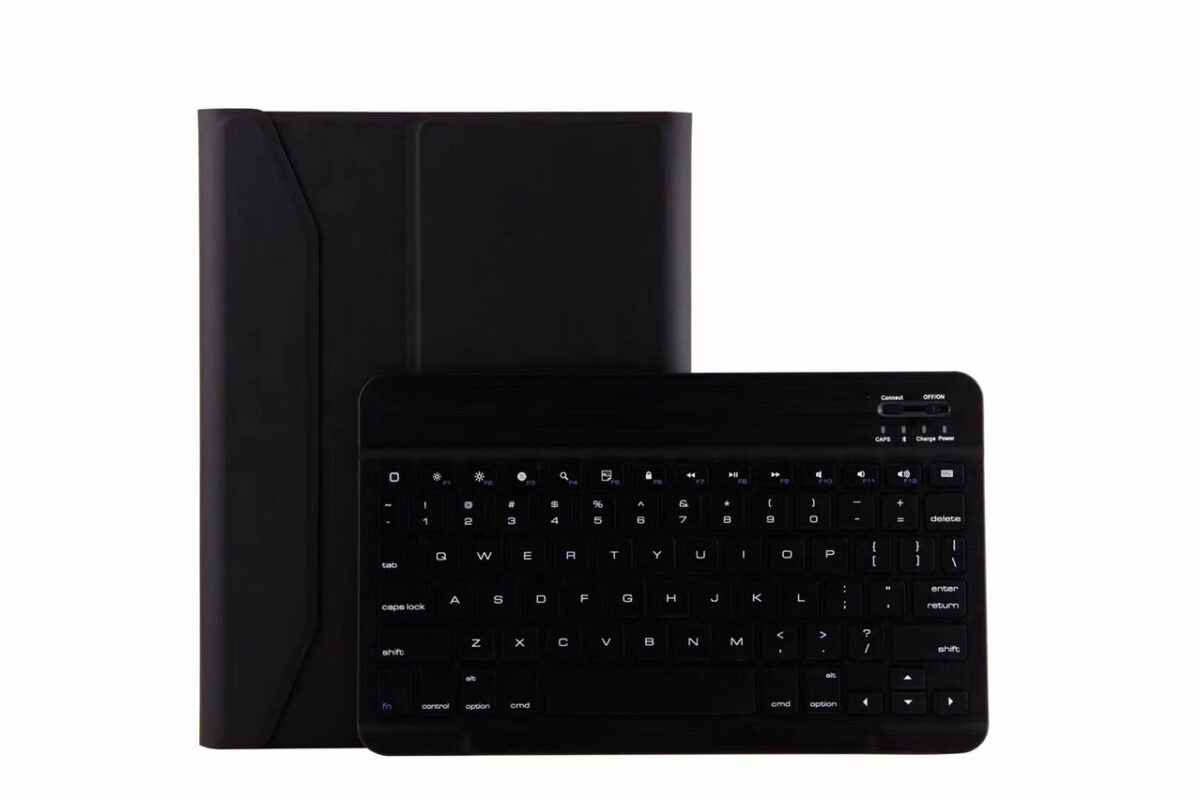 Color Flat Bluetooth Keyboard Leather Case Pen Slot - Image 7