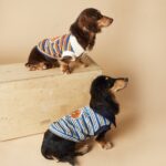Dog Clothes Striped Polo Shirt Cute Sleeveless Vest - Image 3