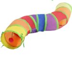 Rainbow S-shaped Cat Tunnel Self-hey Educational Cat Toy Collapsible Cat Tunnel - Image 3