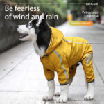 Dog Raincoat With Reflective, Waterproof Dog Rain Jacket With Hood, Leash Hole, Reflective Strap For Small Medium Dogs, Lightweight Puppy Clothes - Image 2