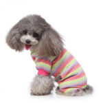 Fashion High Collar Striped Pet Dog Pajamas - Image 5