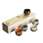 Kutani-yaki Five-grass Flower Ceramic Tea Cup Handmade Retro Set - Image 6