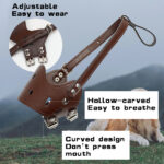 Dog Muzzle Leather, Comfort Secure Anti-Barking Muzzles For Small Medium Large Dogs, Breathable And Adjustable, Allows Drinking And Panting, Used With Collars - Image 4