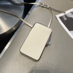 Fully Equipped Twist Lock Palm Print Leather Simple Solid Color Horizontal Mini Bag - Image 3