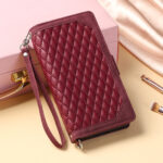 Crossbody Plaid Multi-functional Zipper Bag Mobile Phone Case - Image 2