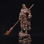 Gongwu God Of Wealth Statue Boxwood Carving Guan Erye Antique Figure Ornaments - Image 5