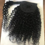 Human Hair Ponytail Velcro Natural Color - Image 4