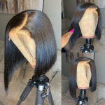 Short Bob Wig Straight 13x4 Transparent Lace Frontal Human - Image 4