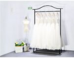 Gold High-end Wedding Shop Clothes Hanger Floor-length Dress Large Trailing Floor-type Side Hanging Dress Display Stand - Image 2