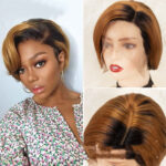 Wig Pixie Real Hair Front Lace - Image 4