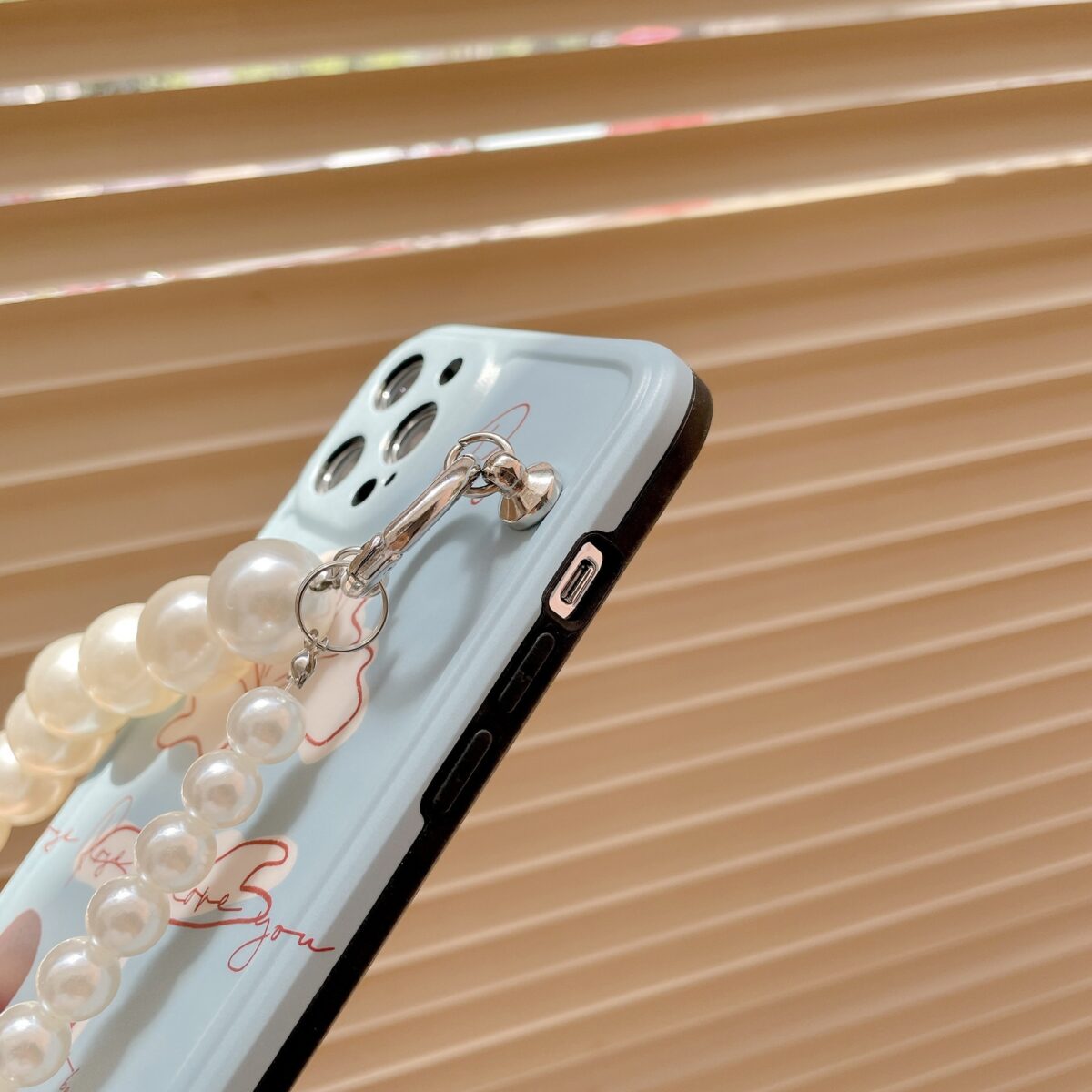 Flower Pearl Messenger Silicone Phone Case - Image 3