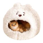 Pet Cat Litter Semi-enclosed Cat Litter Kennel Winter Warm Yurt Cat Tent Nest - Image 5