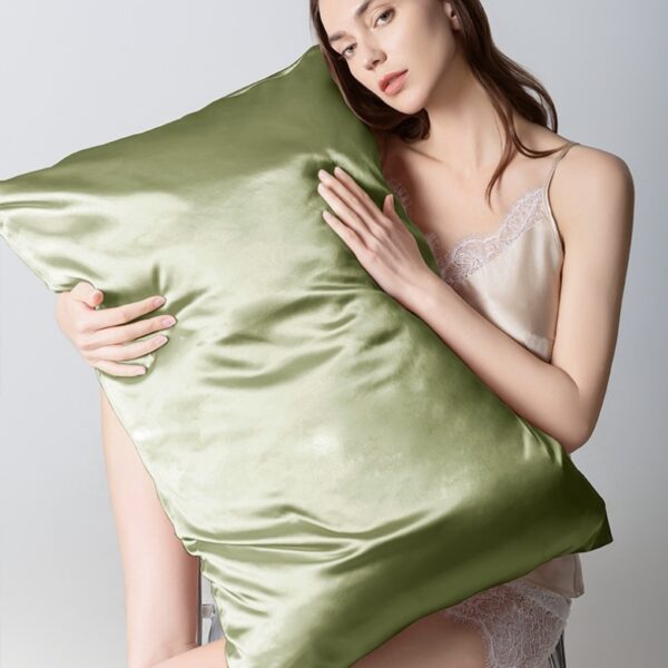 Double-sided Silk Sleeping Envelope Solid Color Single Pillow Case