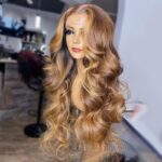 Honey Blonde Body Wave Lace Front Pre Plucked Highlight Wig - Image 3