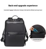 Large Capacity Men's Leather Computer Backpack - Image 10