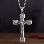 Jesus Cross Men's Pendant Silver Pendant - Image 2