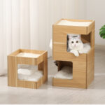 Solid Wood Double Layer No Trace Stickers Sisal Cat Nest - Image 6