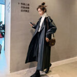 Autumn New Leather Trench Slim-fit Leather Coat - Image 3