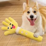 Dog Teething Plush Pet Teething Toys Palm-Shaped Squeaky Plush Chewing Toy Pet Supplies Bite Resistant Cute Plush Squeaky Dog To - Image 5