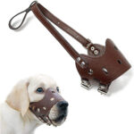 Dog Muzzle Leather, Comfort Secure Anti-Barking Muzzles For Small Medium Large Dogs, Breathable And Adjustable, Allows Drinking And Panting, Used With Collars - Image 2