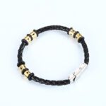 Stainless Steel Woven Leather String Couple Bracelet - Image 8