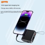 Super Fast Charge With Cable AC Plug 20000 MA Large Capacity Power Bank Wholesale Customization - Image 4