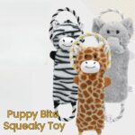 Funny Plush Dog Toys Stuffed Animal-Shaped Zebras Elephant Pet Chew Squeaky Toy Bite Resistant With Rope - Image 8