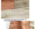 Cotton Linen Contrast Color T-shirt Artistic Design Half Sleeve Women - Image 8