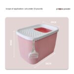 Pet Litter Box Fully Enclosed Top-in Oversized - Image 5