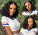 Kinky Curly Short Bob Lace Front Human Hair Wig - Image 2