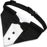 Dog Tuxedo Suit With Bow Tie And Bandana  Adjustable Formal Costumes For Small, Medium, Large Dogs Perfect For Weddings Birthdays - Image 3