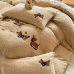 Four-piece Cashmere Winter Cartoon Extra Thick