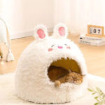 Pet Cat Litter Semi-enclosed Cat Litter Kennel Winter Warm Yurt Cat Tent Nest - Image 6