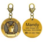 New dog identity card custom lettering tag Jin Mao Teddy dog bronze dog anti-lost pet brand - Image 10